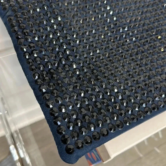 Deux Lux Blue Studded Clutch Bag - Picture 3 of 11